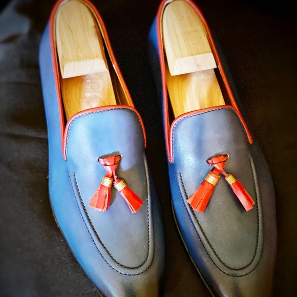 Blue/Red Tassel Loafer
